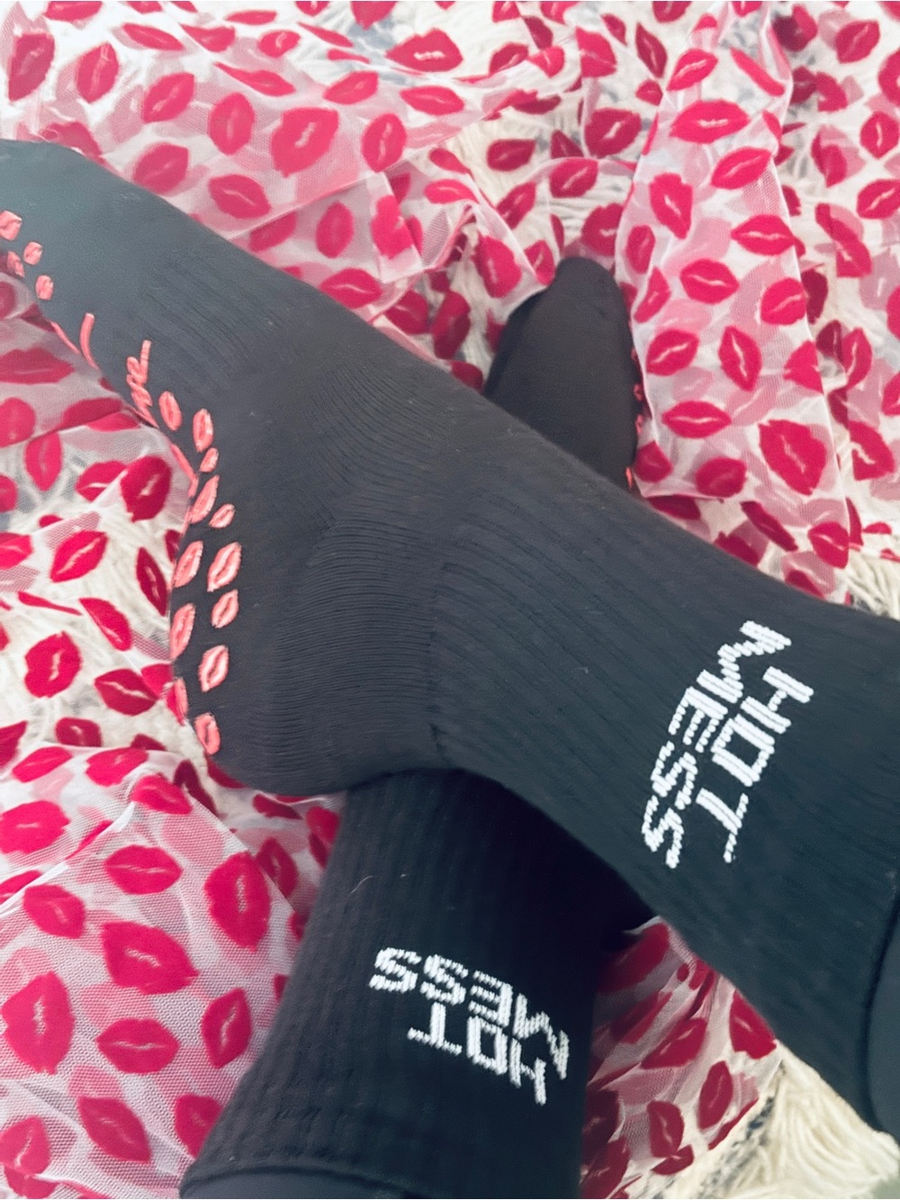 Black Logo Crew Socks